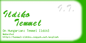 ildiko temmel business card