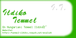 ildiko temmel business card